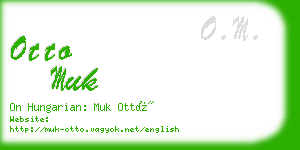 otto muk business card